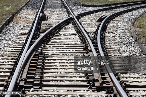 Switch At A Railroad Track High-Res Stock Photo - Getty Images