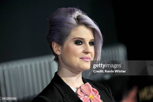 Personality Kelly Osbourne arrives at the premiere of Lionsgate's "The Hunger Games" at Nokia Theatre L.A. Live on March 12, 2012 in Los Angeles,...