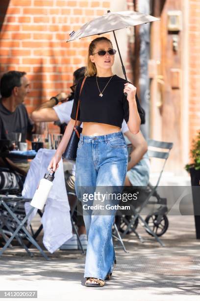 Jennifer Lawrence is seen in the West Village on July 31, 2022 in New York City.