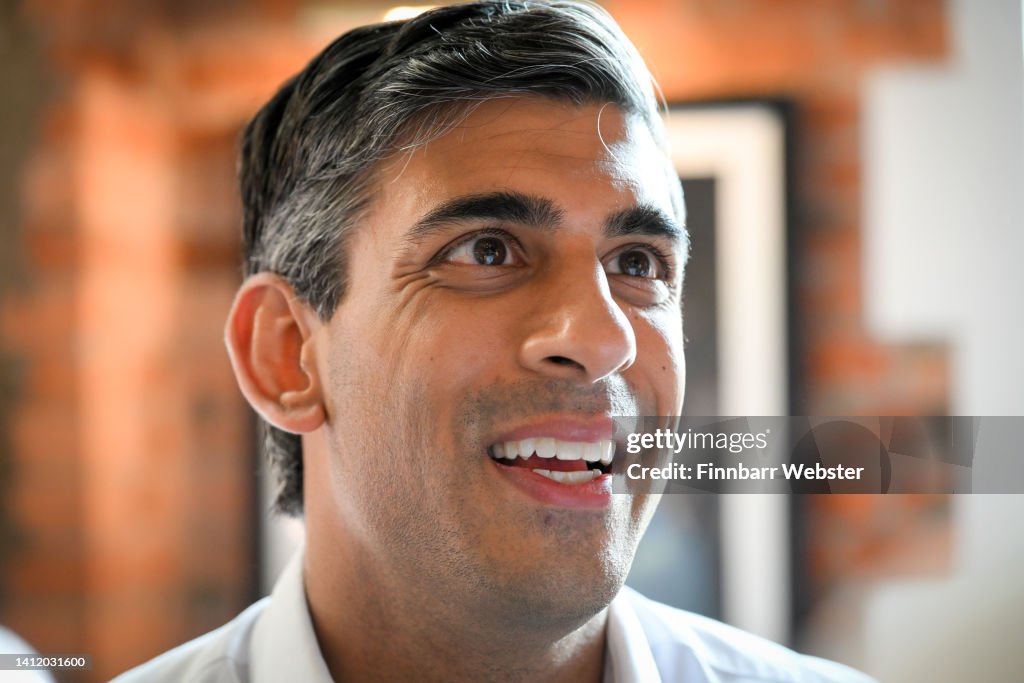 Conservative Leadership Hopeful Rishi Sunak Watches The Women's Euro 2022 Final