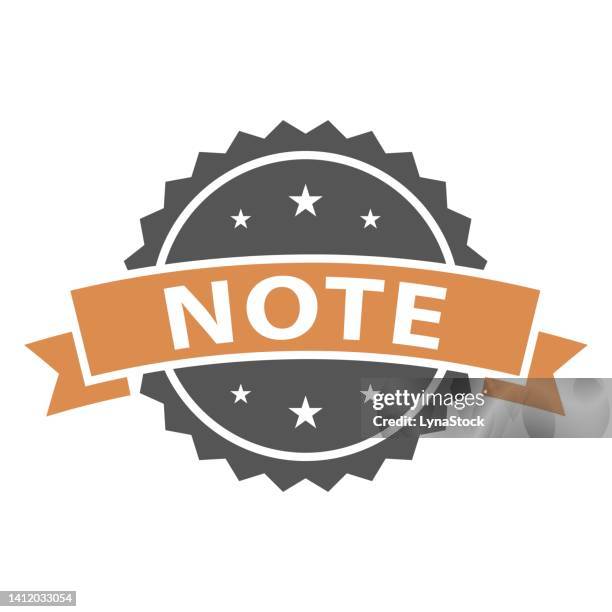 note stamp, seal. vector badge, icon template. illustration isolated on white background. - paper note icon stock illustrations