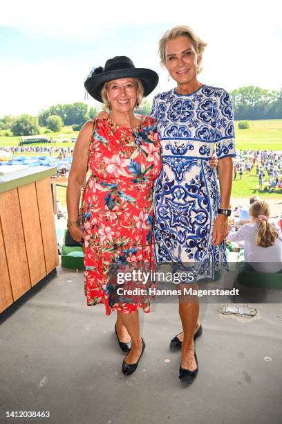 Host Marianne Wille and Stephanie Gräfin von Pfuel attend the Dallmayr Cup on July 31, 2022 in Munich, Germany.