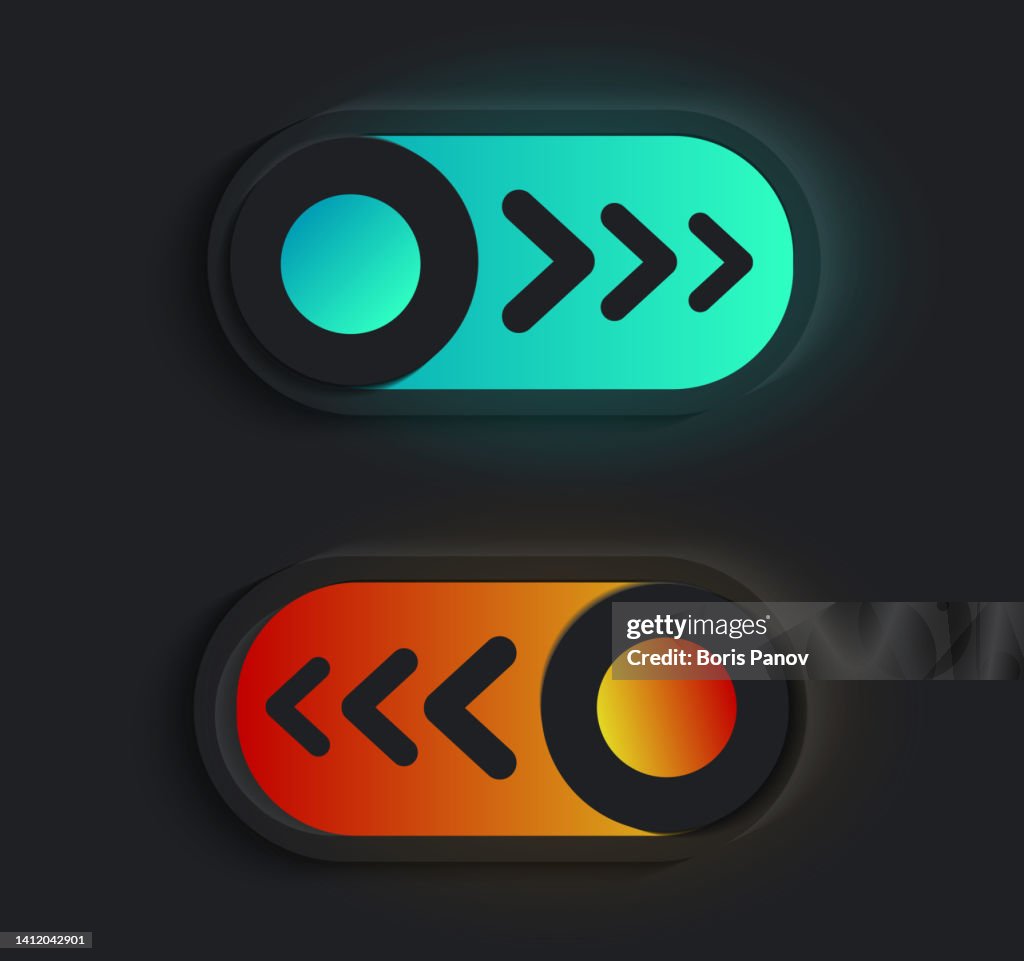 Toggle Switch Slider Button For Mobile App Touch Screen User Interface ...
