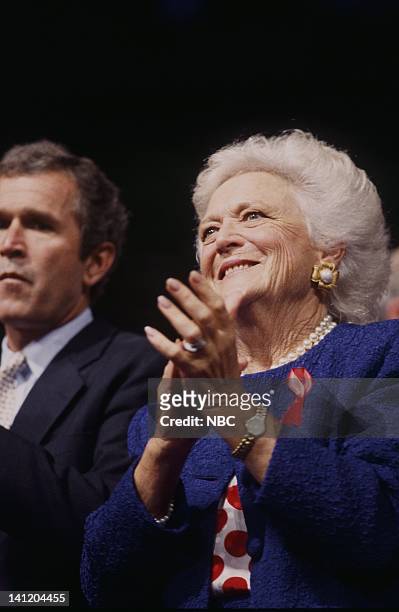 National Party Conventions -- "1992 Republican National Convention" -- Pictured: Campaign advisor to his father President George Bush/future U.S....