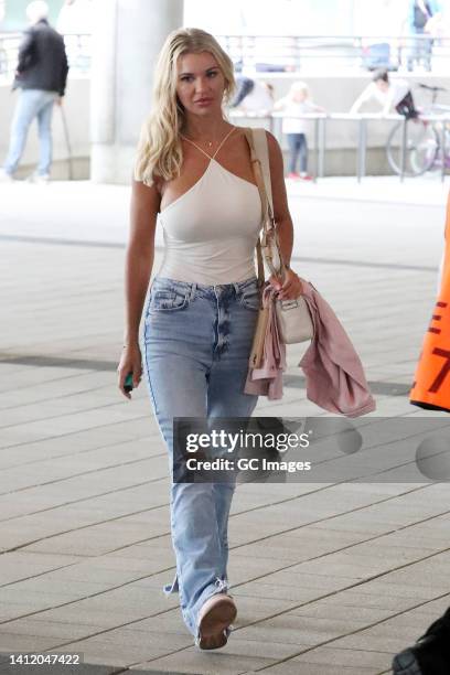 Christine McGuinness arrives at Wembley Stadium for England vs Germany in the final of UEFA Women's EURO 2022 on July 31, 2022 in London, England.