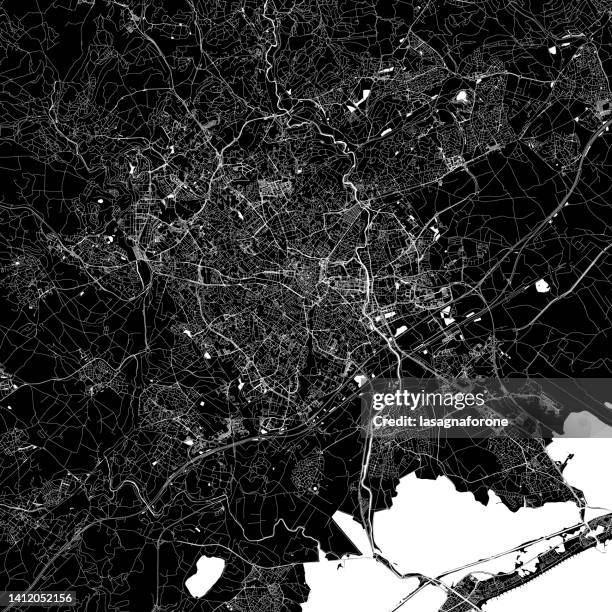 montpellier, france vector map - montpellier stock illustrations