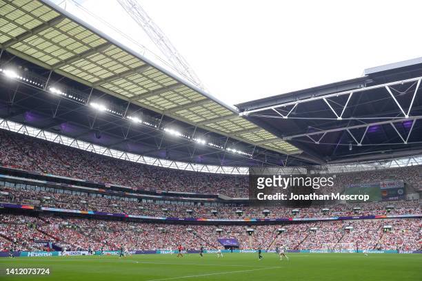 General view during the UEFA Women's Euro England 2022 final match between England and Germany at Wembley Stadium on July 31, 2022 in London, England.