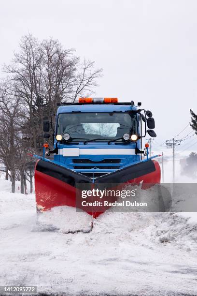 snow plough - plow stock pictures, royalty-free photos & images