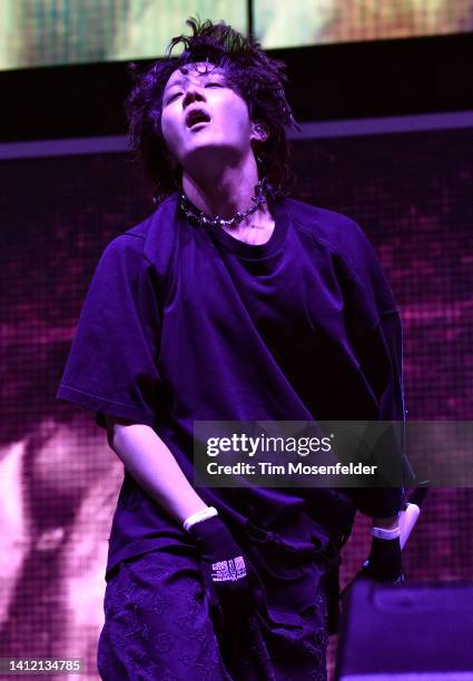 Hope performs during 2022 Lollapalooza day four at Grant Park on July 31, 2022 in Chicago, Illinois.
