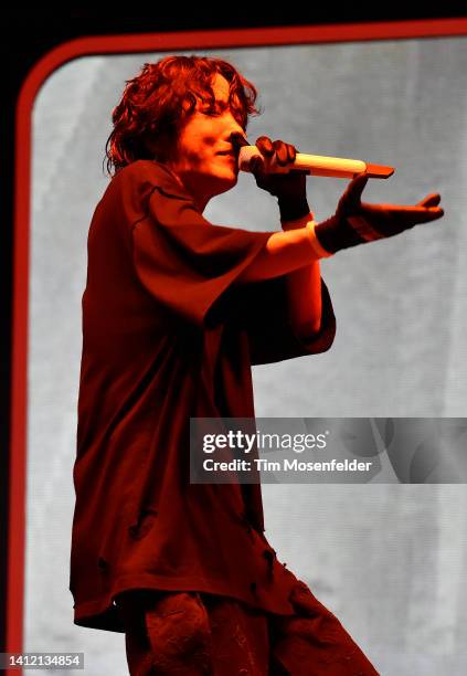 Hope performs during 2022 Lollapalooza day four at Grant Park on July 31, 2022 in Chicago, Illinois.