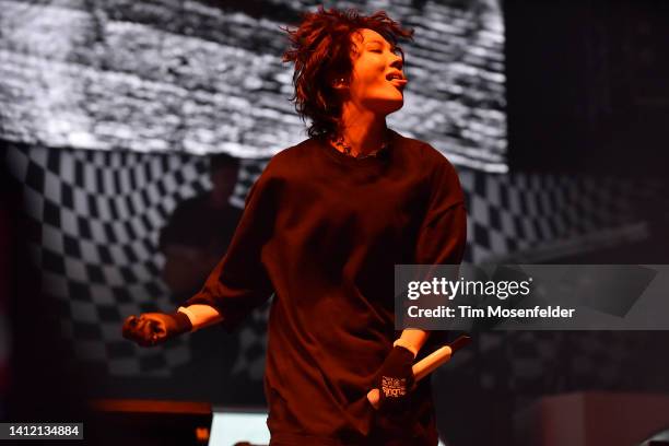 Hope performs during 2022 Lollapalooza day four at Grant Park on July 31, 2022 in Chicago, Illinois.