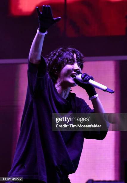 Hope performs during 2022 Lollapalooza day four at Grant Park on July 31, 2022 in Chicago, Illinois.