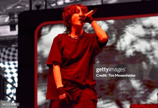 Hope performs during 2022 Lollapalooza day four at Grant Park on July 31, 2022 in Chicago, Illinois.
