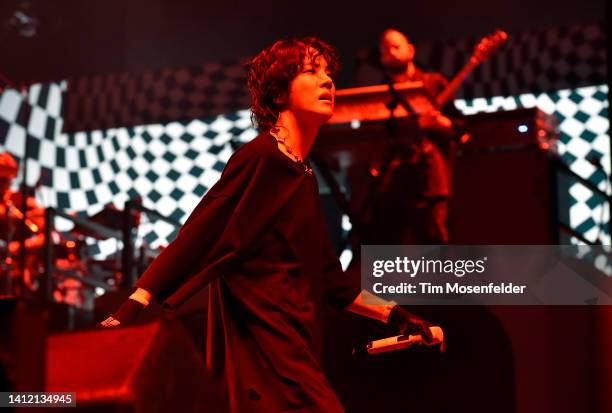 Hope performs during 2022 Lollapalooza day four at Grant Park on July 31, 2022 in Chicago, Illinois.