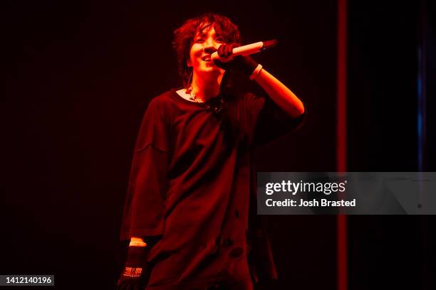 Hope performs during Lollapalooza 2022 day four at Grant Park on July 31, 2022 in Chicago, Illinois.