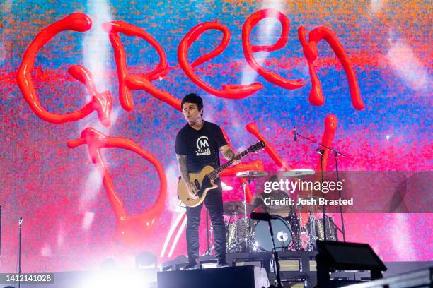 Billie Joe Armstrong of Green Day performs during Lollapalooza 2022 day four at Grant Park on July 31, 2022 in Chicago, Illinois.