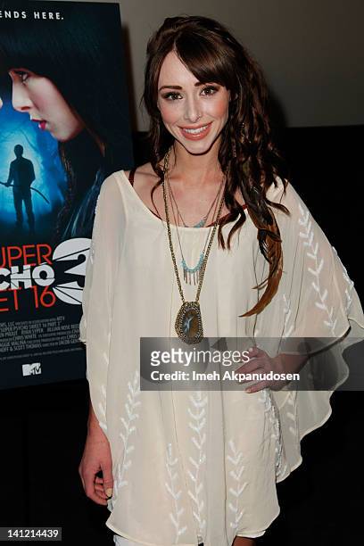Actress Lauren McKnight arrives for a private screening of MTV's 'My Super Psycho Sweet Sixteen 3' at ArcLight Cinemas Cinerama Dome on March 12,...