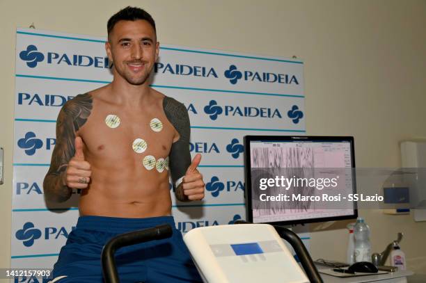 Lazio New Signing Mathias Vecino attend the medical test on August 01, 2022 in Rome, Italy.