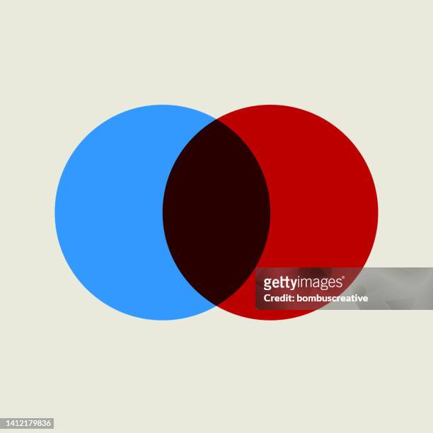 rote und blaue 3d-form - 3d brille stock-grafiken, -clipart, -cartoons und -symbole