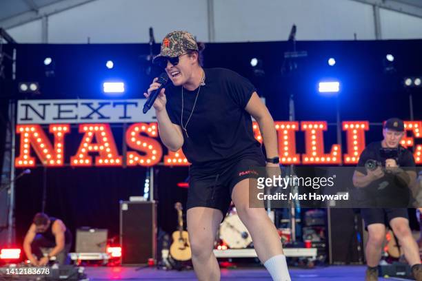 Singer Lily Rose performs on the Next From Nashville stage during the Watershed Country Music Festival at the Gorge Amphitheatre on July 31, 2022 in...