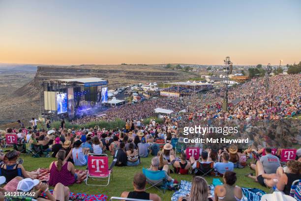 General view of atmosphere during the Watershed Country Music Festival at the Gorge Amphitheatre on July 31, 2022 in George, Washington.