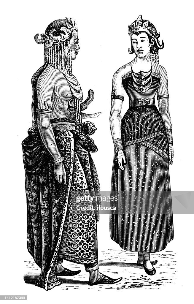 Antique Illustration Ethnography And Indigenous Cultures Java Indonesia ...