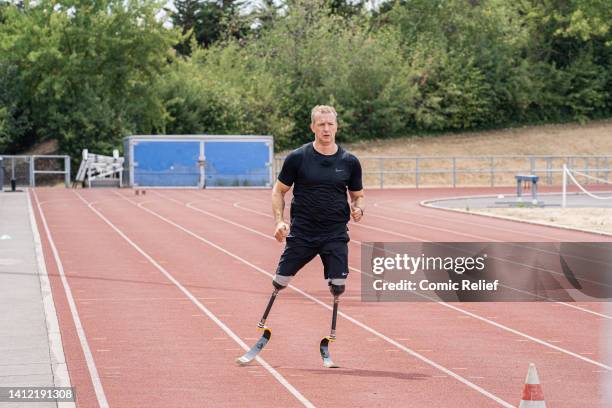 Paralympian, Richard Whitehead trains in preparation for the Sport Relief All-Star Games: Birmingham 2022. Two teams of para and non-disabled...