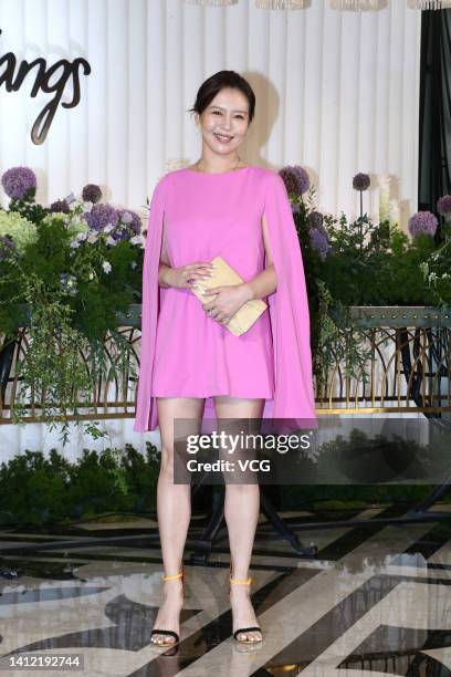 Actress Tien Hsin attends actor Tony Yang and Melinda Wang's wedding ceremony on July 31, 2022 in Taipei, Taiwan of China.