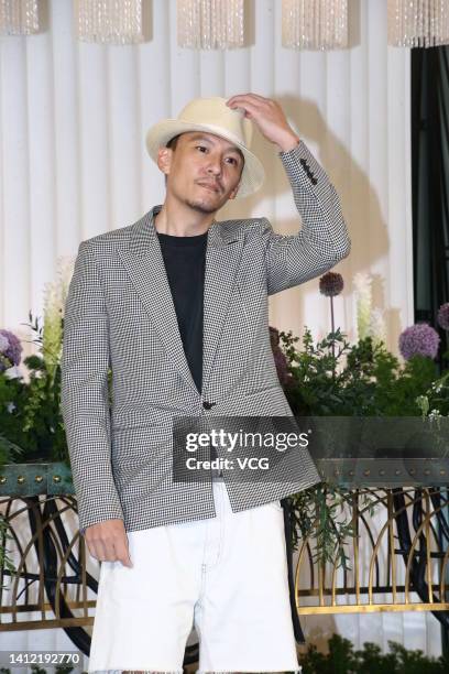 Actor Chang Chen attends actor Tony Yang and Melinda Wang's wedding ceremony on July 31, 2022 in Taipei, Taiwan of China.
