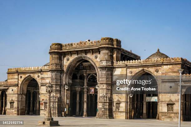 jama masjid, ahmedabad, gujarat, india - ahmedabad stock-fotos und bilder