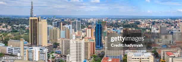 panoramic view of nairobi, kenya, east africa - kenya street stock pictures, royalty-free photos & images