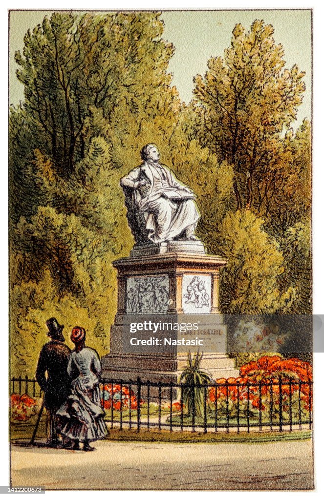The Franz Schubert Monument in the City Park of Vienna ,Stadtpark