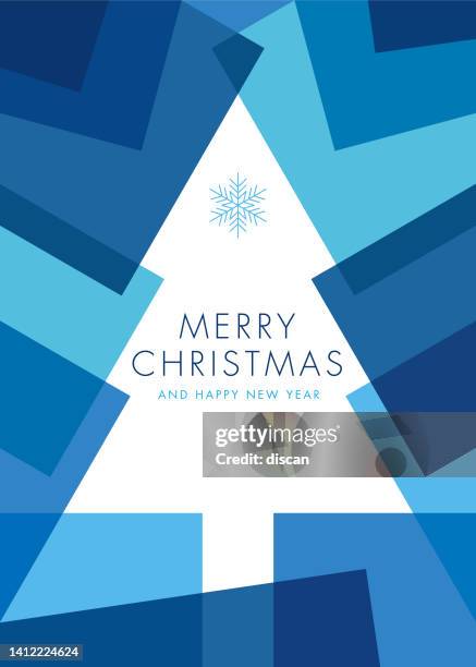 greeting card with geometric christmas tree - invitation. - back lit signage stock illustrations