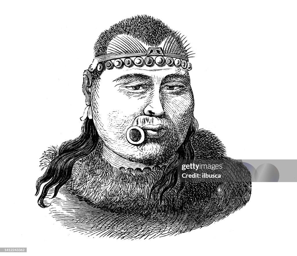 Antique illustration, ethnography and indigenous cultures: North American Native, Kotzebue Sound (Alaska)