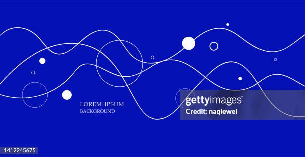 vektor trendige minimalismus stil elemente poster mit dynamischen wellen musterkomposition von amorphen und geometrischen vorlage muster illustration, flat design, abstrakte hintergründe - process flow stock-grafiken, -clipart, -cartoons und -symbole