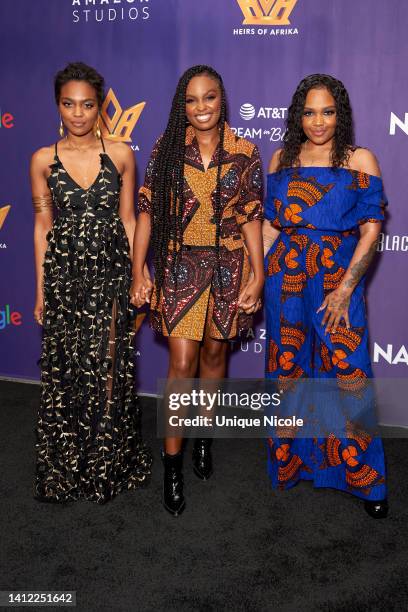 China Anne McClain, Sierra Aylina McClain, Lauryn Alisa McClain attend the Koshie Mills presents Heirs of Afrika 5th annual International Women of...