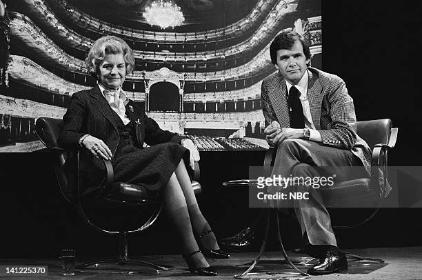 Pictured: First Lady Betty Ford, NBC News' Tom Brokaw during a promo in 1977 -- Photo by: NBCU Photo Bank