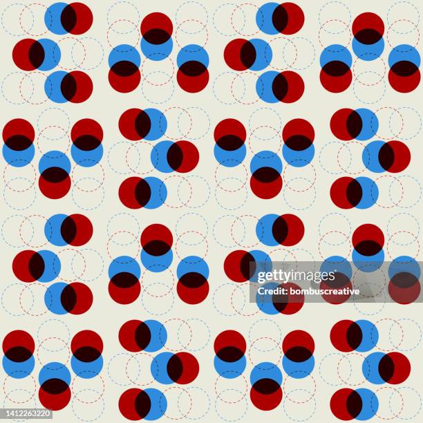Padro De Forma Azul E Vermelho 3d, Foto de stock