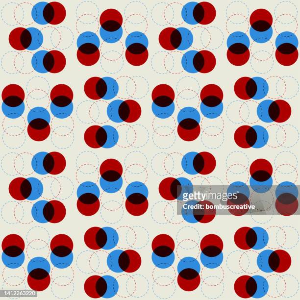 3d blue and red shape pattern - eyewear logo stock illustrations