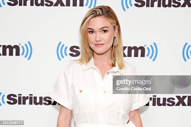 Julia Stiles visits the SiriusXM Studios on August 01, 2022 in New York City.