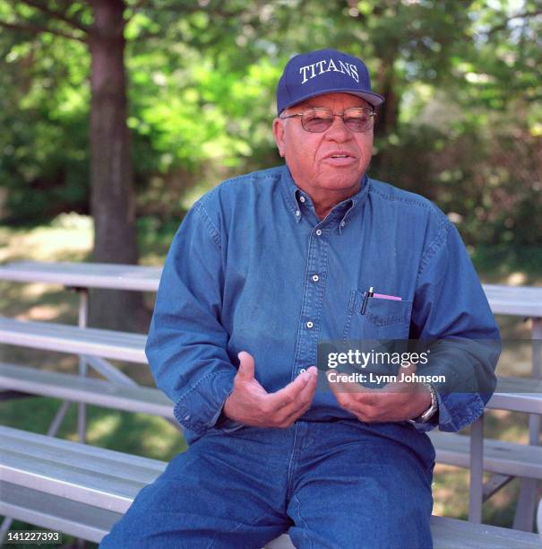 Portrait of former T.C. Williams High football coach Herman Boone during photo shoot. The 1971 T.C. Williams High football team was the subject of...