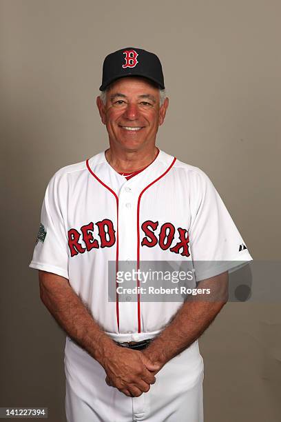 Manager Bobby Valentine of the Boston Red Sox poses during Photo Day on Sunday, February 26, 2012 at JetBlue Park in Fort Myers, Florida.