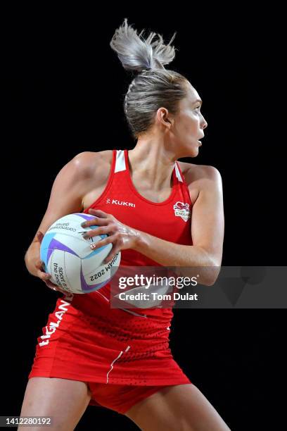 Helen Housby of Team England competes during the Group B match between England and Northern Ireland on day four of the Birmingham 2022 Commonwealth...