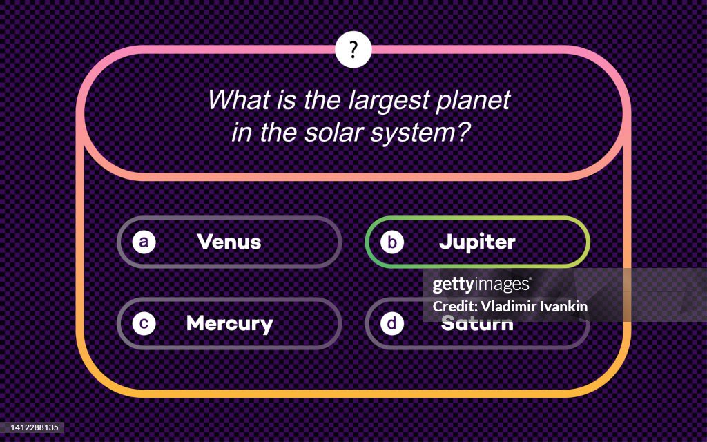 Template Question And Answers Modern Neon Style High-Res Vector Graphic ...