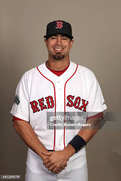 Jason Repko Jason Repko of the Boston Red Sox poses during Photo Day on Sunday ...