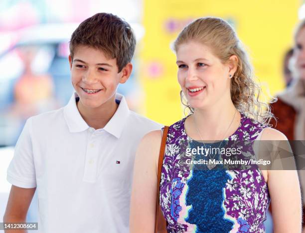 Lady Louise Windsor and James, Viscount Severn attend the 2022 Commonwealth Games at the NEC on August 1, 2022 in Birmingham, England.