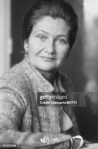 Portrait of Simone Veil during 1979 in France.