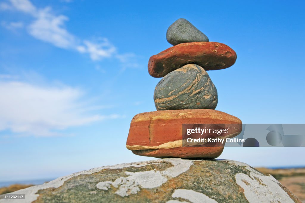 Stones balanced on top of each other