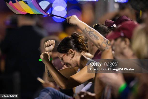 Fans during U.S. Open Cup Semifinal game between Sporting Kansas City and Sacramento Republic FC at Heart Health Park on July 27, 2022 in Sacramento,...