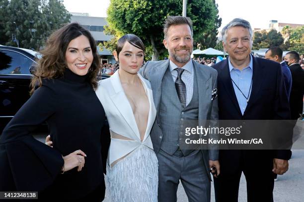Kelly McCormick, Joey King, David Leitch, and Chairman and CEO of Sony Pictures Entertainment Tony Vinciquerra attend the Los Angeles Premiere of...